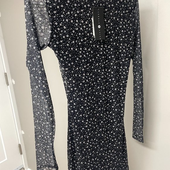 Black mesh mini dress - Picture 2 of 3